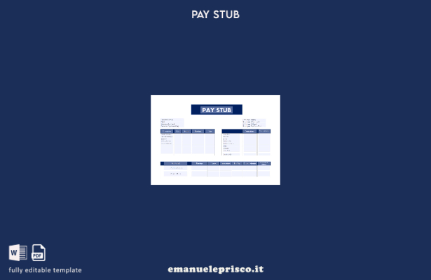 modello di versione della busta paga del dipendente in stile verificato 1